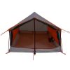Campingtält 2 personer grå orange vattentätt vidaXL – miniatyr 5