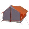 Campingtält 2 personer grå orange vattentätt vidaXL – miniatyr 6