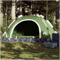Campingtält 2 personer grön snabbrest vidaXL