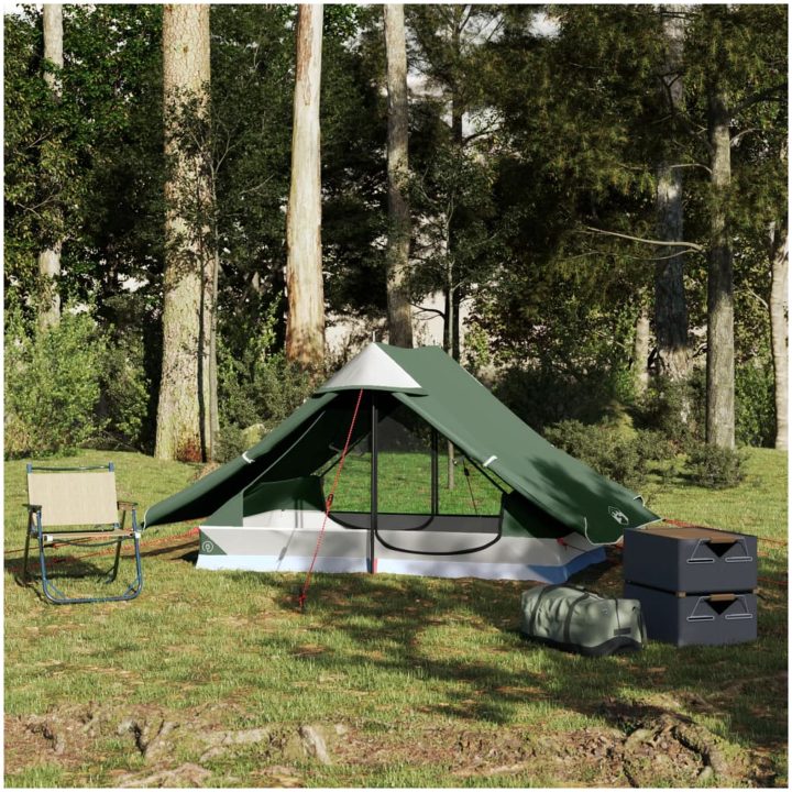 Campingtält 2 personer grön vattentätt vidaXL – bild 4