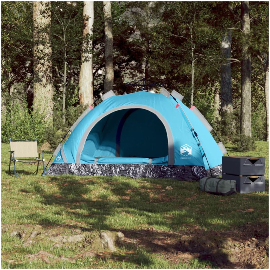 Campingtält 3 personer blå snabbrest vidaXL 3 - Person – bild 3