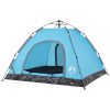 Campingtält 3 personer blå snabbrest vidaXL 3 - Person – miniatyr 4