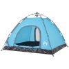 Campingtält 3 personer blå snabbrest vidaXL 3 - Person – miniatyr 5