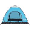 Campingtält 3 personer blå snabbrest vidaXL 3 - Person – miniatyr 6