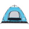 Campingtält 3 personer blå snabbrest vidaXL 3 - Person – miniatyr 8