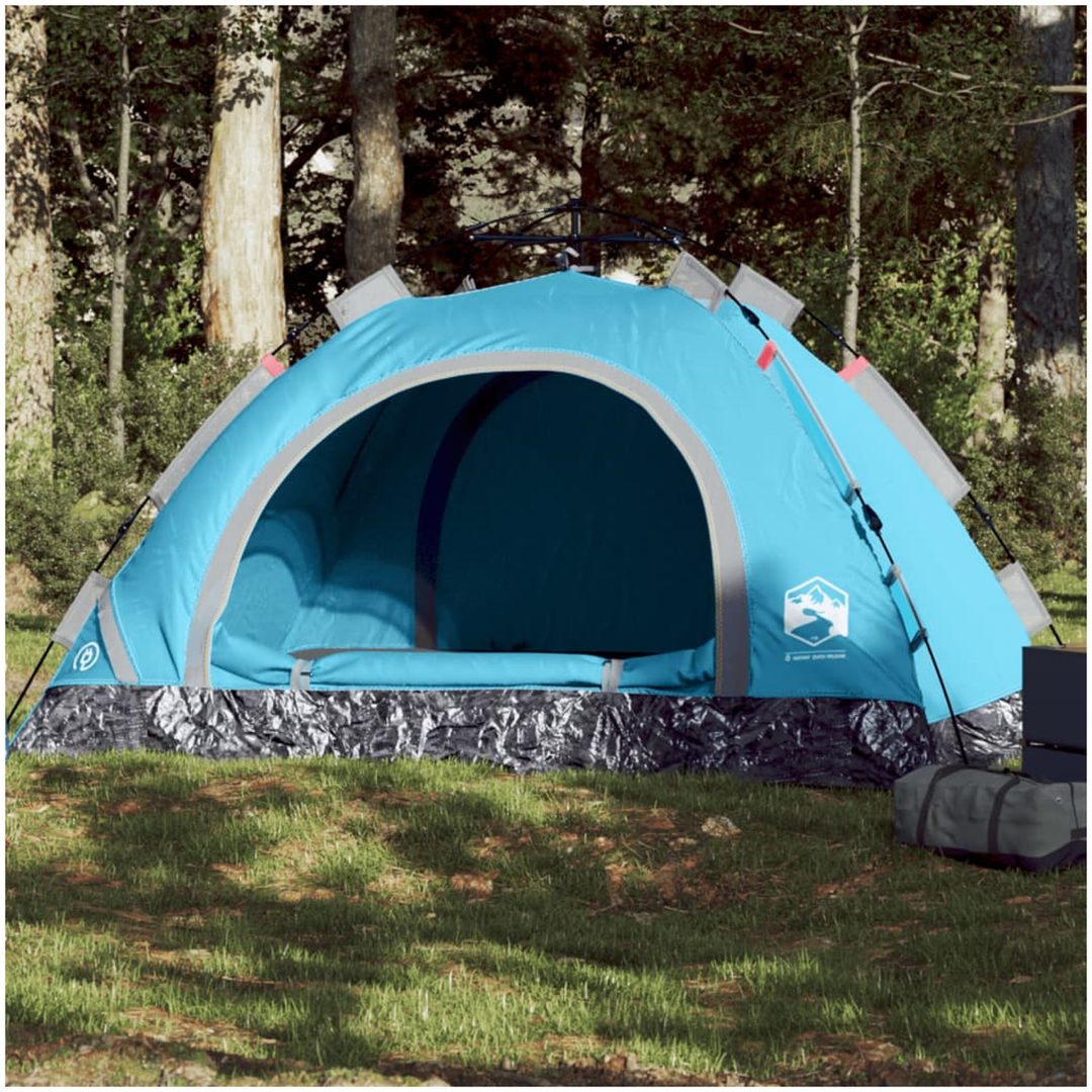Campingtält 3 personer blå snabbrest vidaXL 3 - Person