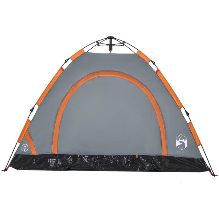 Campingtält 3 personer grå och orange snabbrest vidaXL 3 - Manna – bild 7