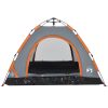 Campingtält 3 personer grå och orange snabbrest vidaXL 3 - Manna – miniatyr 8
