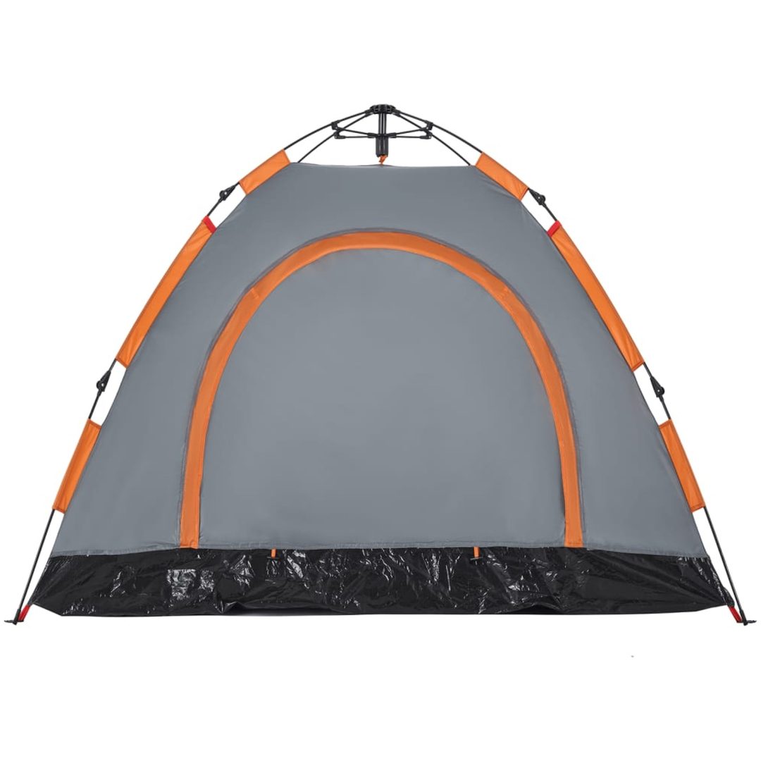 Campingtält 3 personer grå och orange snabbrest vidaXL 3 - Manna – bild 9