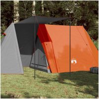 Campingtält 3 personer grå och orange vattentätt vidaXL