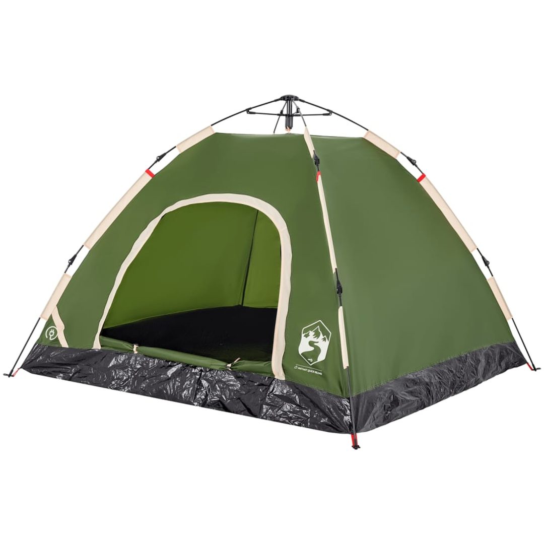 Campingtält 3 personer grön snabbrest vidaXL 3 - Person – bild 4