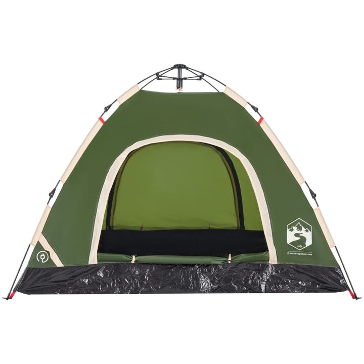 Campingtält 3 personer grön snabbrest vidaXL 3 - Person – bild 6