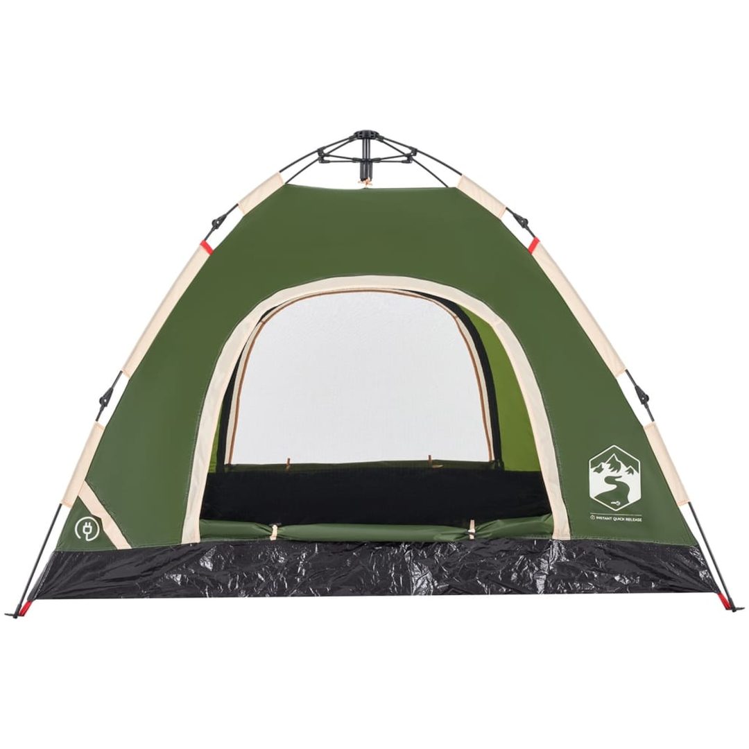 Campingtält 3 personer grön snabbrest vidaXL 3 - Person – bild 8