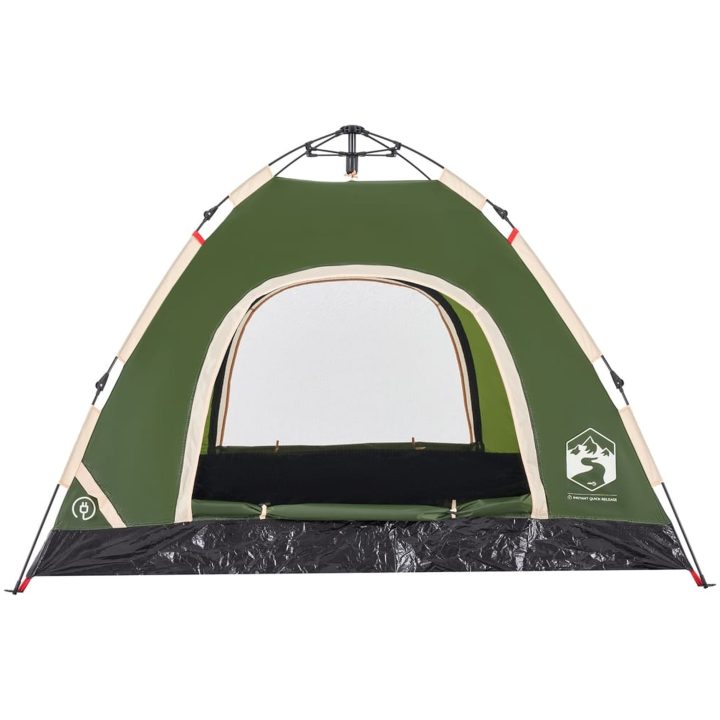 Campingtält 3 personer grön snabbrest vidaXL 3 - Person – bild 8