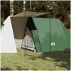 Campingtält 3 personer grön vattentätt vidaXL – miniatyr 1