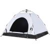 Campingtält 3 personer vit mörkläggningstyg snabbrest vidaXL 3 - Person – miniatyr 4