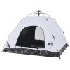 Campingtält 3 personer vit mörkläggningstyg snabbrest vidaXL 3 - Person – miniatyr 5