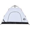 Campingtält 3 personer vit mörkläggningstyg snabbrest vidaXL 3 - Person – miniatyr 7