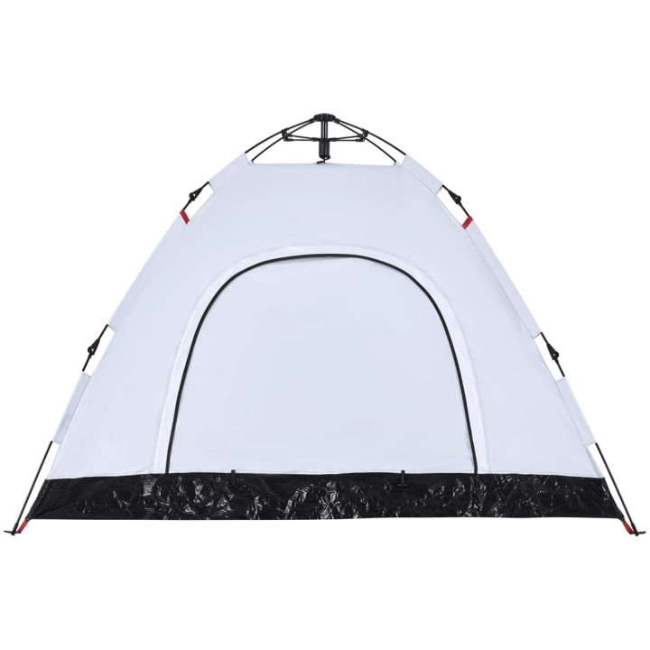 Campingtält 3 personer vit mörkläggningstyg snabbrest vidaXL 3 - Person – bild 9
