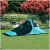 Campingtält 317x240x100 cm blå vidaXL – miniatyr 3