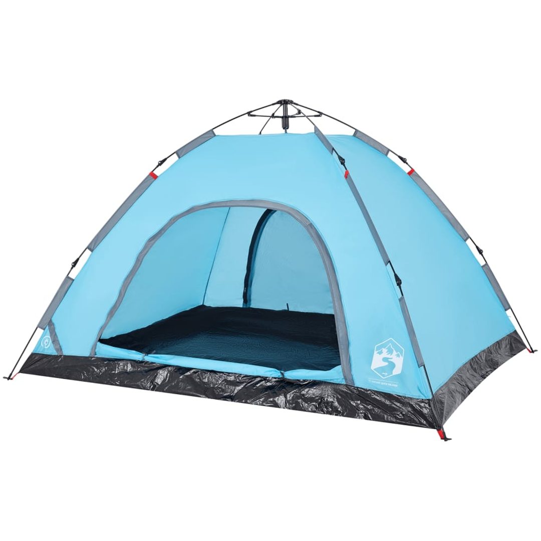 Campingtält 4 personer blå snabbrest vidaXL 4 - Person – bild 4