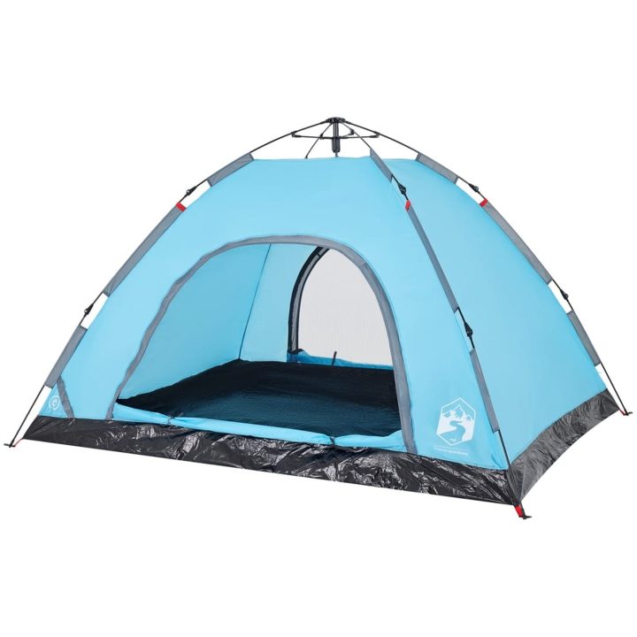 Campingtält 4 personer blå snabbrest vidaXL 4 - Person – bild 5