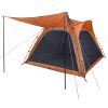 Campingtält 4 personer grå och orange snabbrest vattentätt vidaXL – miniatyr 4