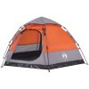 Campingtält 4 personer grå och orange snabbrest vidaXL 273 x 273 x 129 cm – miniatyr 4
