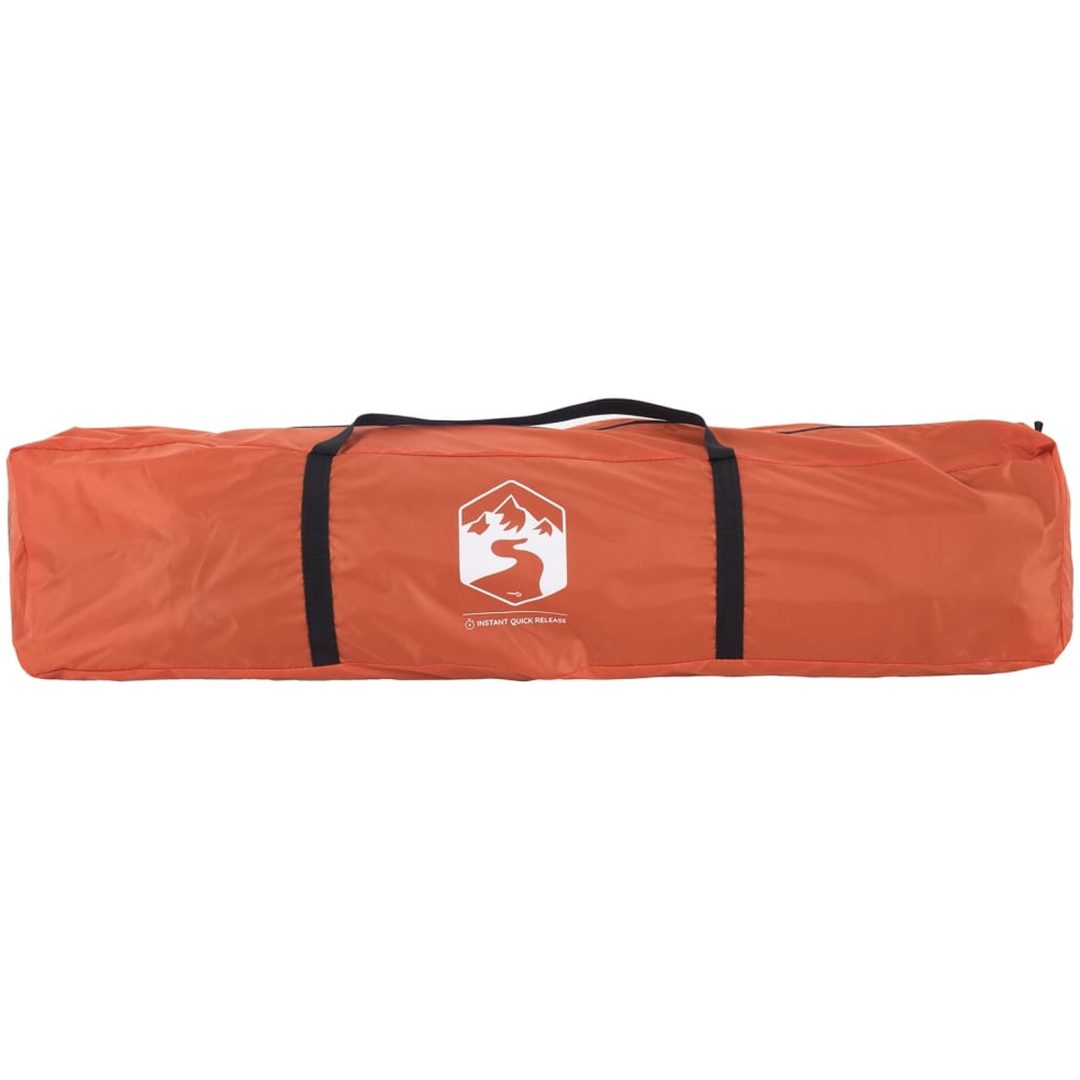 Campingtält 4 personer grå och orange snabbrest vidaXL 273 x 273 x 129 cm – bild 9