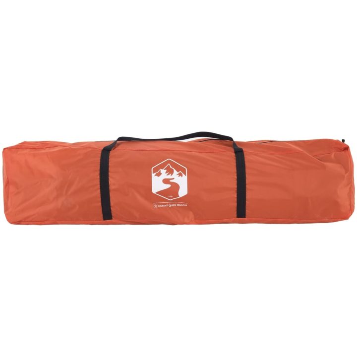 Campingtält 4 personer grå och orange snabbrest vidaXL 273 x 273 x 129 cm – bild 9