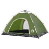 Campingtält 4 personer grön snabbrest vidaXL 4 - Person – miniatyr 5