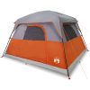 Campingtält 4 personer orange vattentätt vidaXL 4 - Person – miniatyr 2