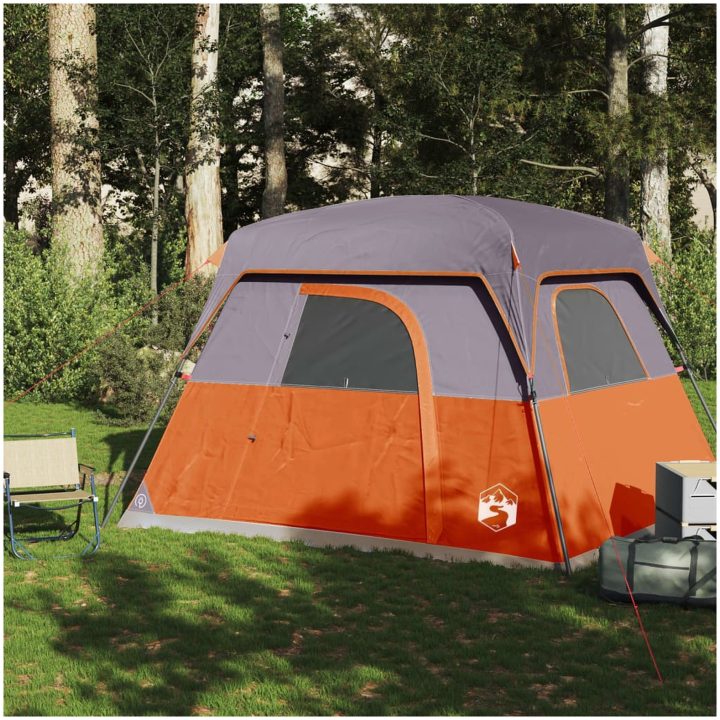 Campingtält 4 personer orange vattentätt vidaXL 4 - Person – bild 3