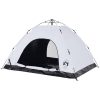 Campingtält 4 personer vit mörkläggningstyg snabbrest vidaXL 4 - Person – miniatyr 5