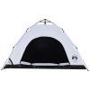 Campingtält 4 personer vit mörkläggningstyg snabbrest vidaXL 4 - Person – miniatyr 6