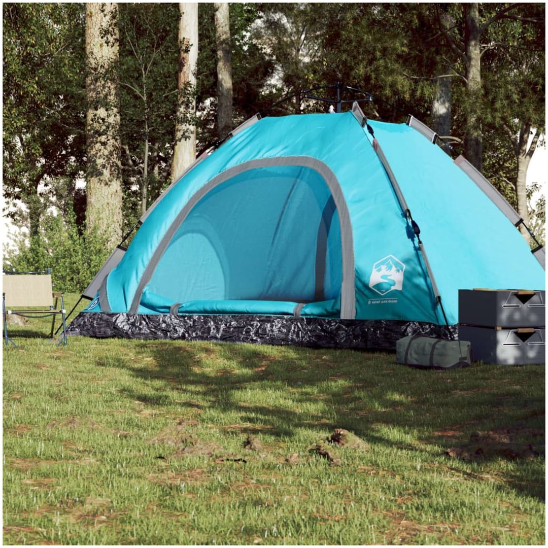Campingtält 5 personer blå snabbrest vidaXL 5 - Person – bild 3