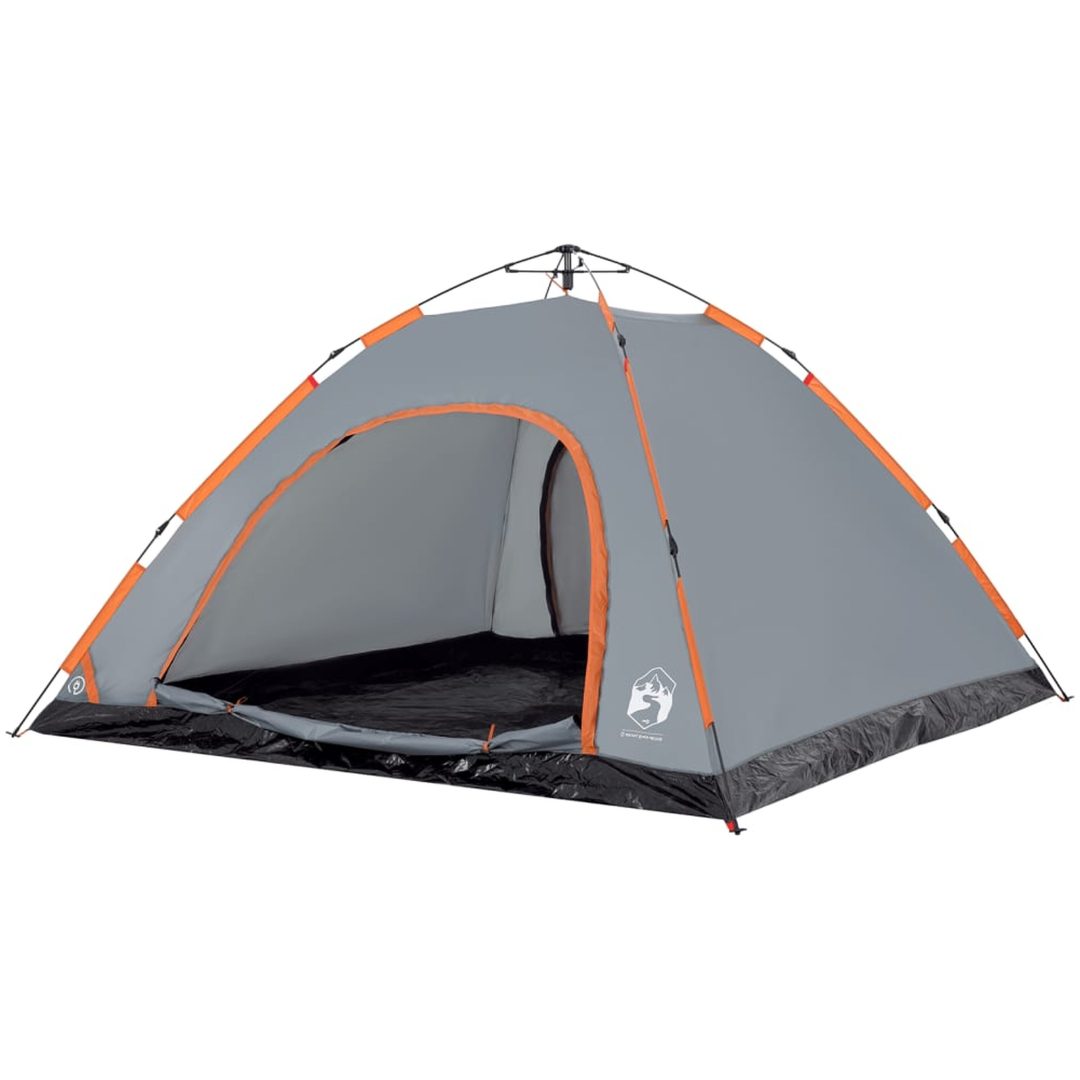 Campingtält 5 personer grå och orange snabbrest vidaXL 5 - Person – bild 4