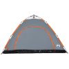 Campingtält 5 personer grå och orange snabbrest vidaXL 5 - Person – miniatyr 6