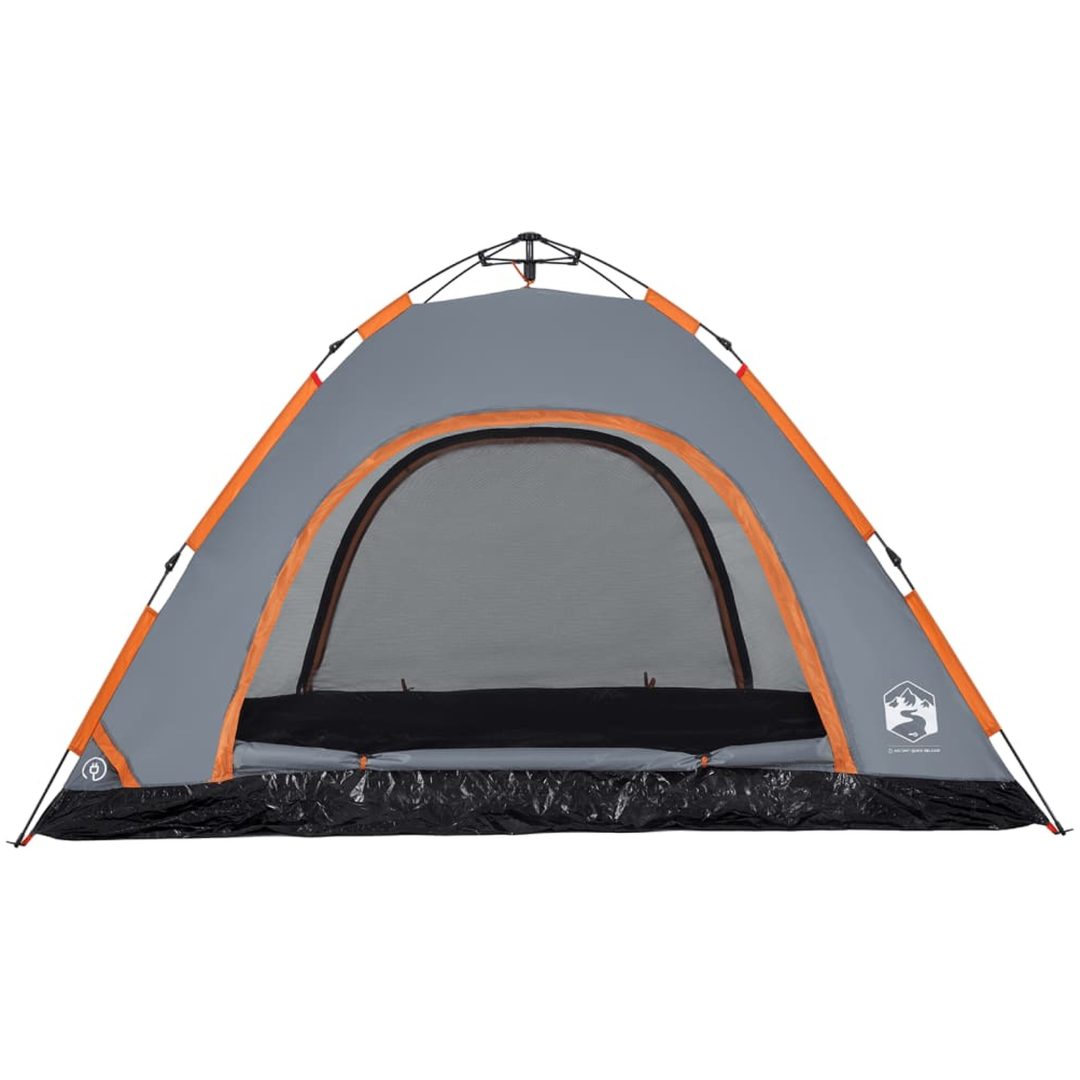 Campingtält 5 personer grå och orange snabbrest vidaXL 5 - Person – bild 7