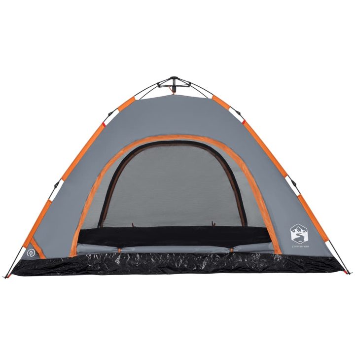 Campingtält 5 personer grå och orange snabbrest vidaXL 5 - Person – bild 7
