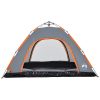 Campingtält 5 personer grå och orange snabbrest vidaXL 5 - Person – miniatyr 8