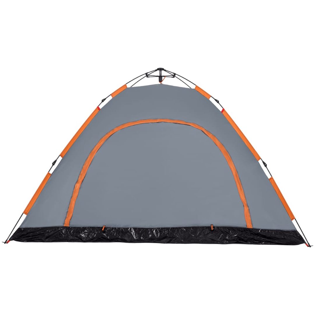Campingtält 5 personer grå och orange snabbrest vidaXL 5 - Person – bild 9