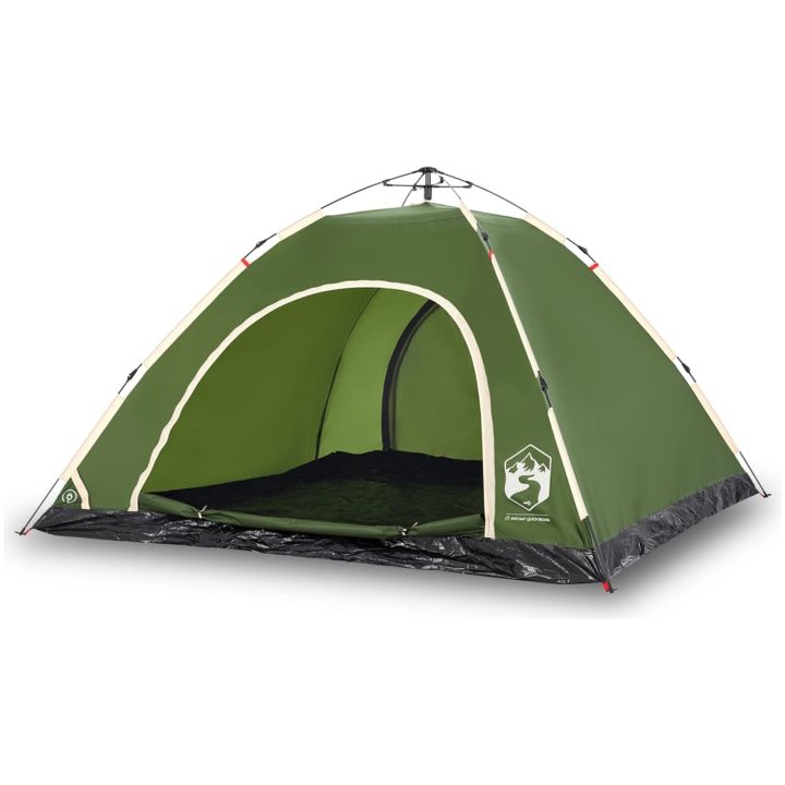 Campingtält 5 personer grön snabbrest vidaXL 5 - Person – bild 2