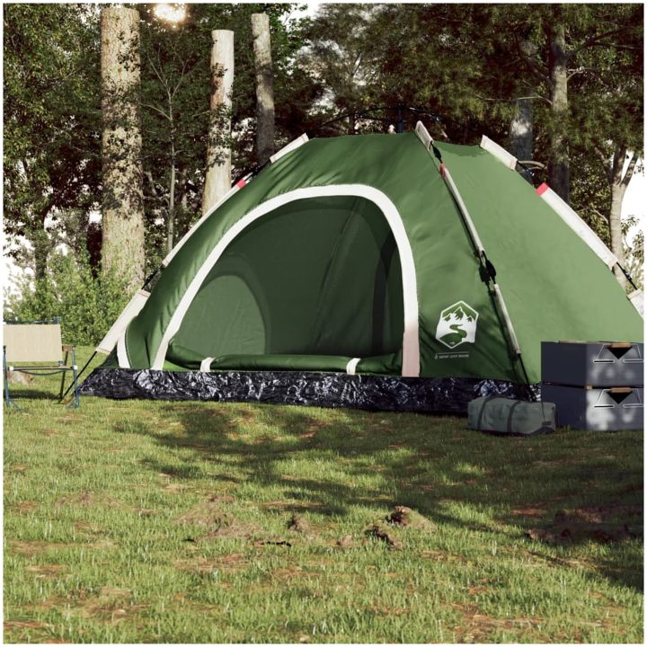 Campingtält 5 personer grön snabbrest vidaXL 5 - Person – bild 3