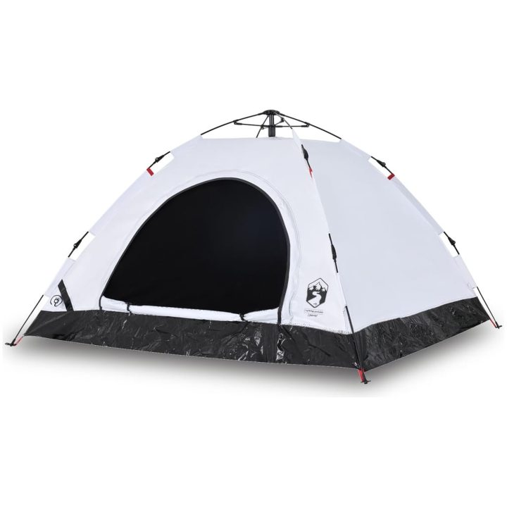 Campingtält 5 personer vit mörkläggningstyg snabbrest vidaXL 5 - Person – bild 2