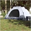 Campingtält 5 personer vit mörkläggningstyg snabbrest vidaXL 5 - Person – miniatyr 3