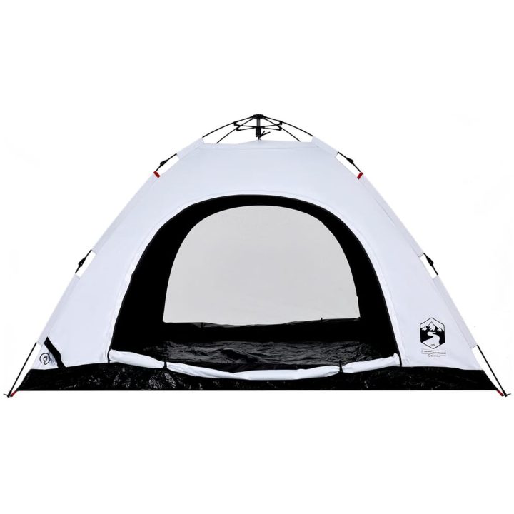 Campingtält 5 personer vit mörkläggningstyg snabbrest vidaXL 5 - Person – bild 8