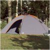 Campingtält 8 personer orange vattentätt vidaXL – miniatyr 1