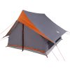 Campingtält A-Frame Grå och Orange Vattentåligt vidaXL 5 - Personers – miniatyr 2
