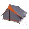 Campingtält A-Frame Grå och Orange Vattentåligt vidaXL 5 - Personers – miniatyr 3